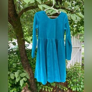 Teal Velour Twirl Dress